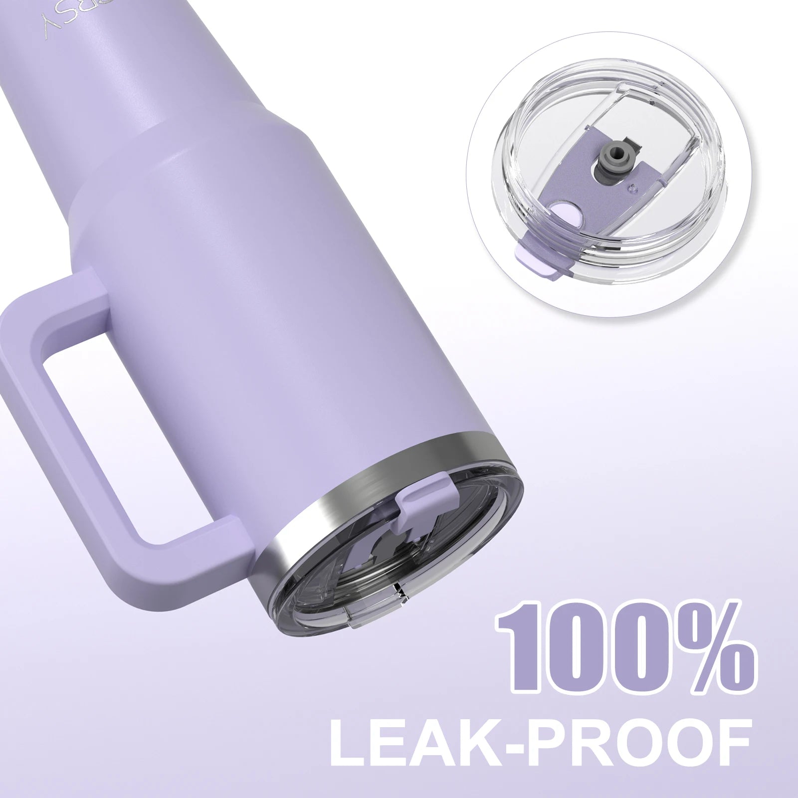 30/40oz Tumbler With Handle and Straw Large Capacity Stainless Steel Thermal Cup for Coffee Double Vacuum Insulated Mug