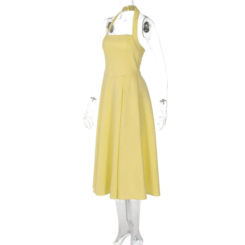 Trendix Fashion Elegant Maxi Dress For Women Summer Sleeveless High Waist Off Shoulder Long Dresses Street Casual Party Dress