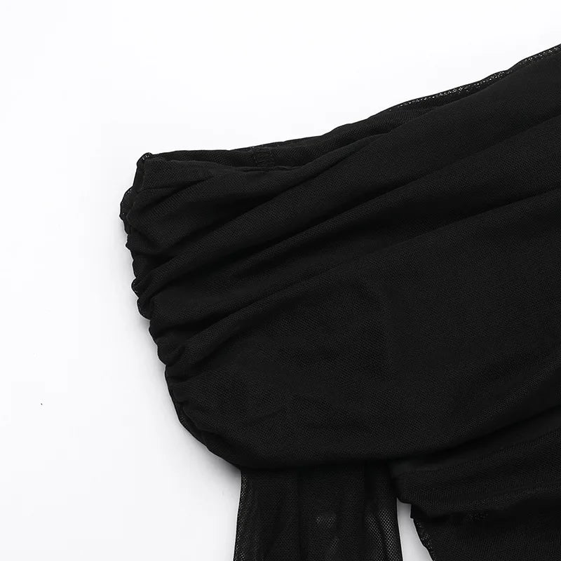 Trendix Off Shoulder Patchwork Dress Sexy Lace Backless Slim Long Sleeve Maxi Dresses Women's Beach Party Elegant Evening Dress