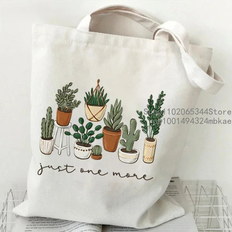"Just One More Plant" Canvas Tote