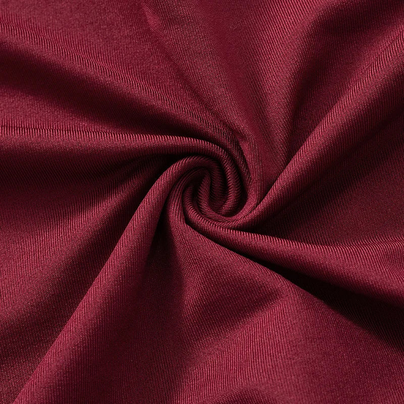 Trendix Pleated Bodycon Mini Dress Women's Sexy Off Shoulder High Waist Long Sleeve Dresses Femme Party Elegant Burgundy Dress