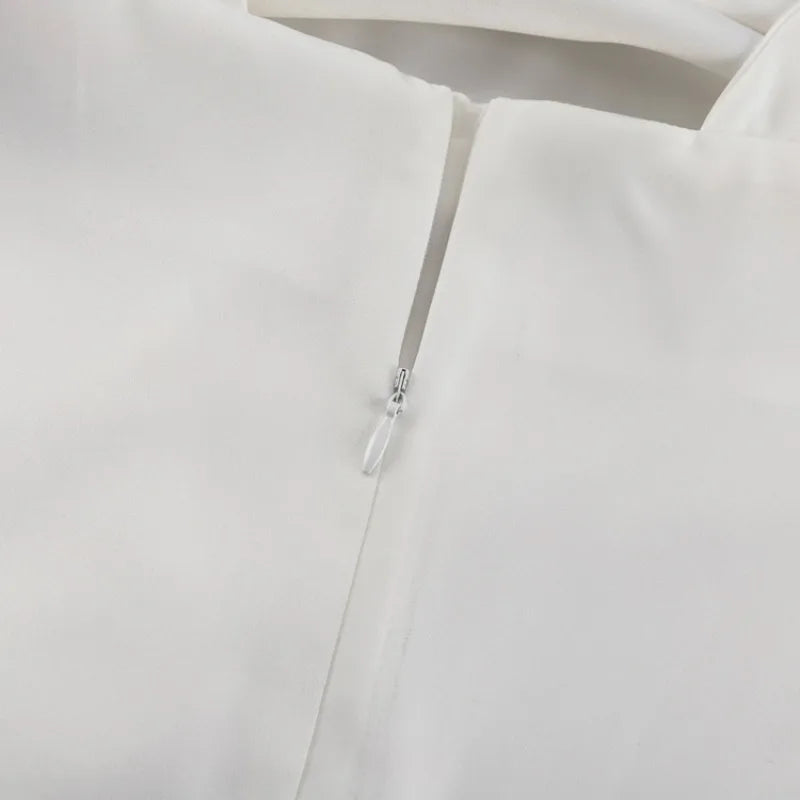 Trendix Sexy Backless Satin Dress For Women Solid Fashion Lace Up Halter Mini Dresses Vacation Casual Party A-Line Elegant Dress