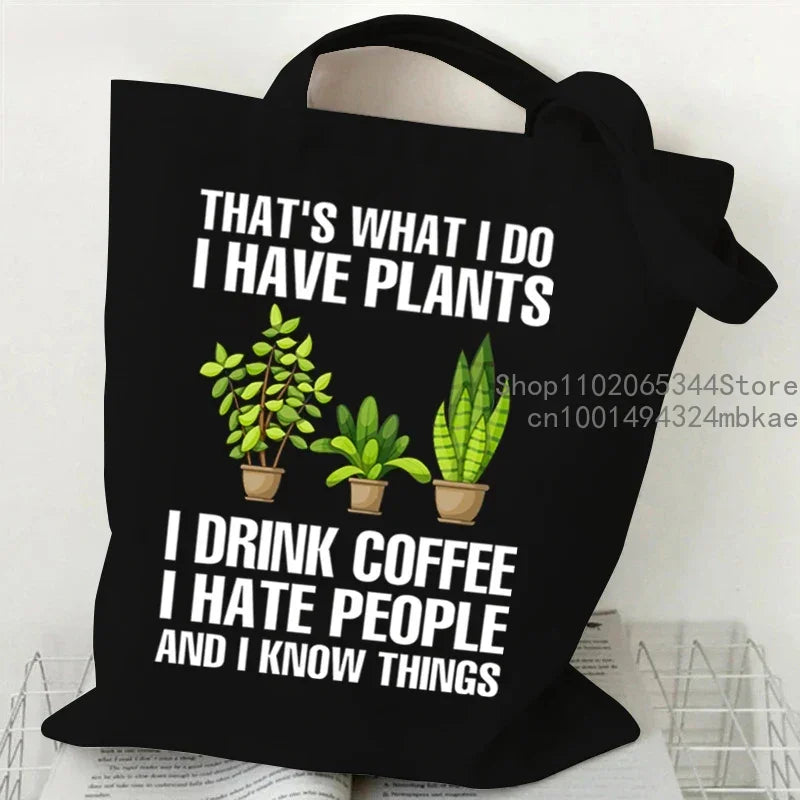 "Just One More Plant" Canvas Tote