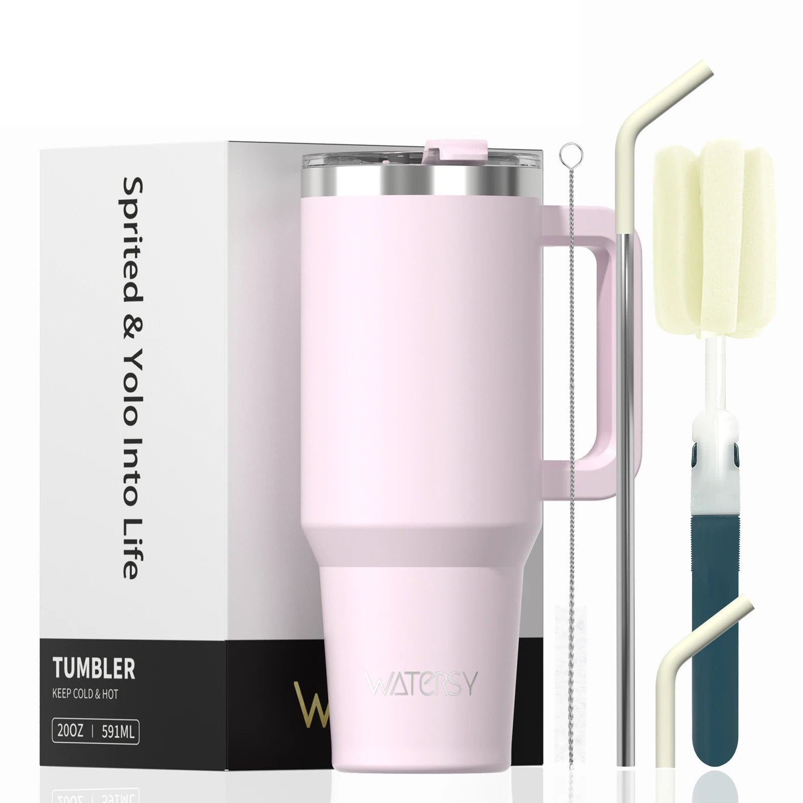 30/40oz Tumbler With Handle and Straw Large Capacity Stainless Steel Thermal Cup for Coffee Double Vacuum Insulated Mug