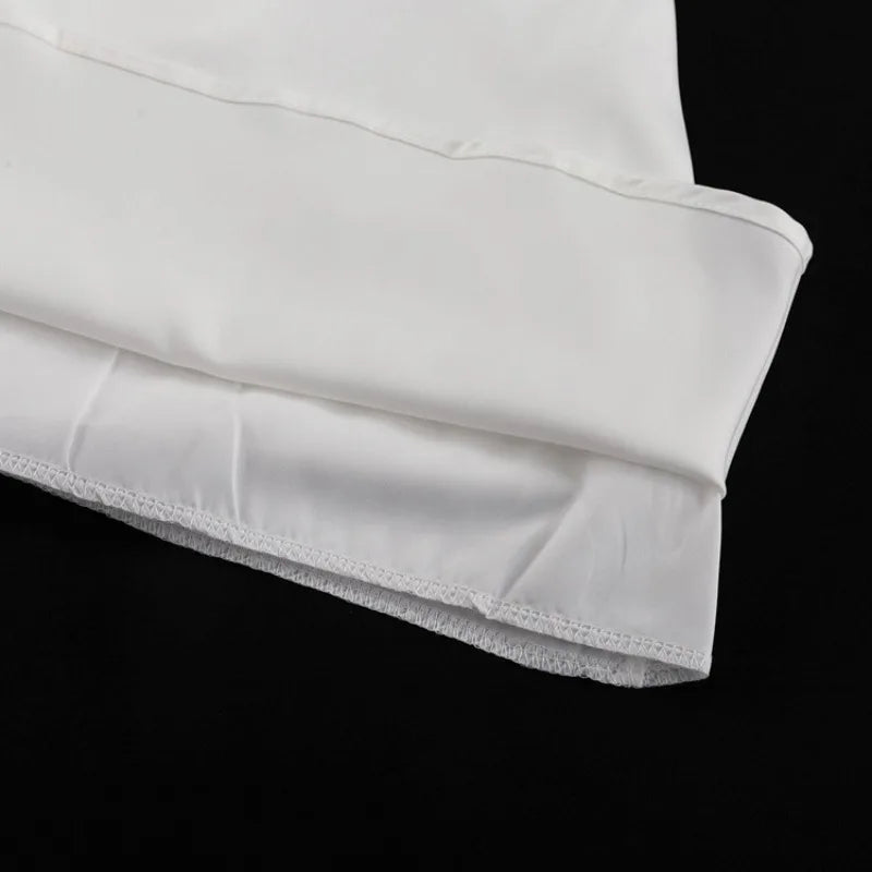 Trendix Sexy Backless Satin Dress For Women Solid Fashion Lace Up Halter Mini Dresses Vacation Casual Party A-Line Elegant Dress