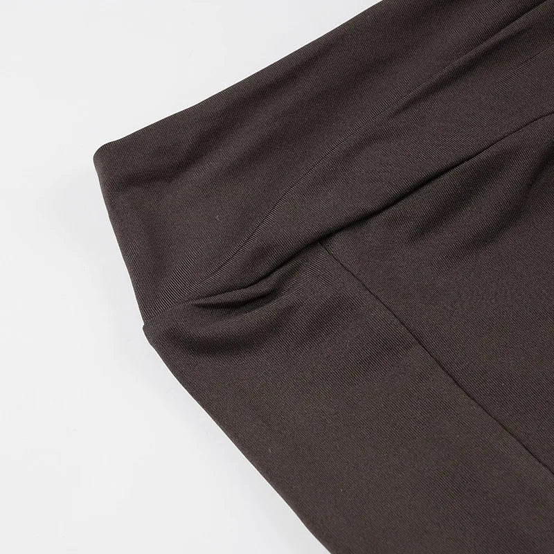 Trendix Bodycon Tank Tops 2 Piece Sets Women Summer Slim Solid Sports Yoga Shorts Ladies Street Sexy Deep V Neck Crop Top Suits