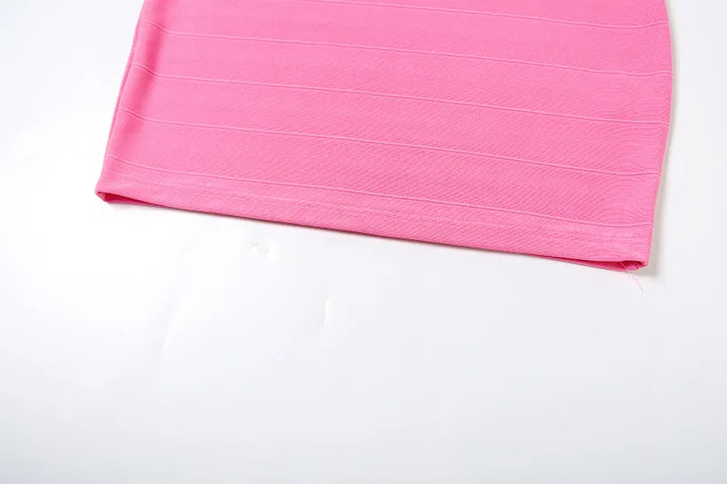 Trendix Sexy Backless Slim Mini Dress Women Summer Bodycon Solid Pleated Suspender Dress Vacation Party Patchwork Short Dress