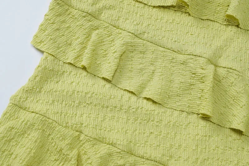 Trendix Ruffle Off Shoulder Dress Women Sexy Backless Long Sleeve High Waist Mini Dress Party Fashion Elegant Vacation Dresses