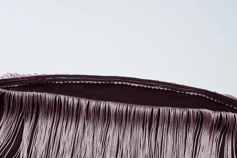 Trendix Tassel Tops 2 Piece Sets Women Sexy Off Shoulder Slim Pullover Crop Tops And Solid High Waist Sheath Skirt Suits Femme