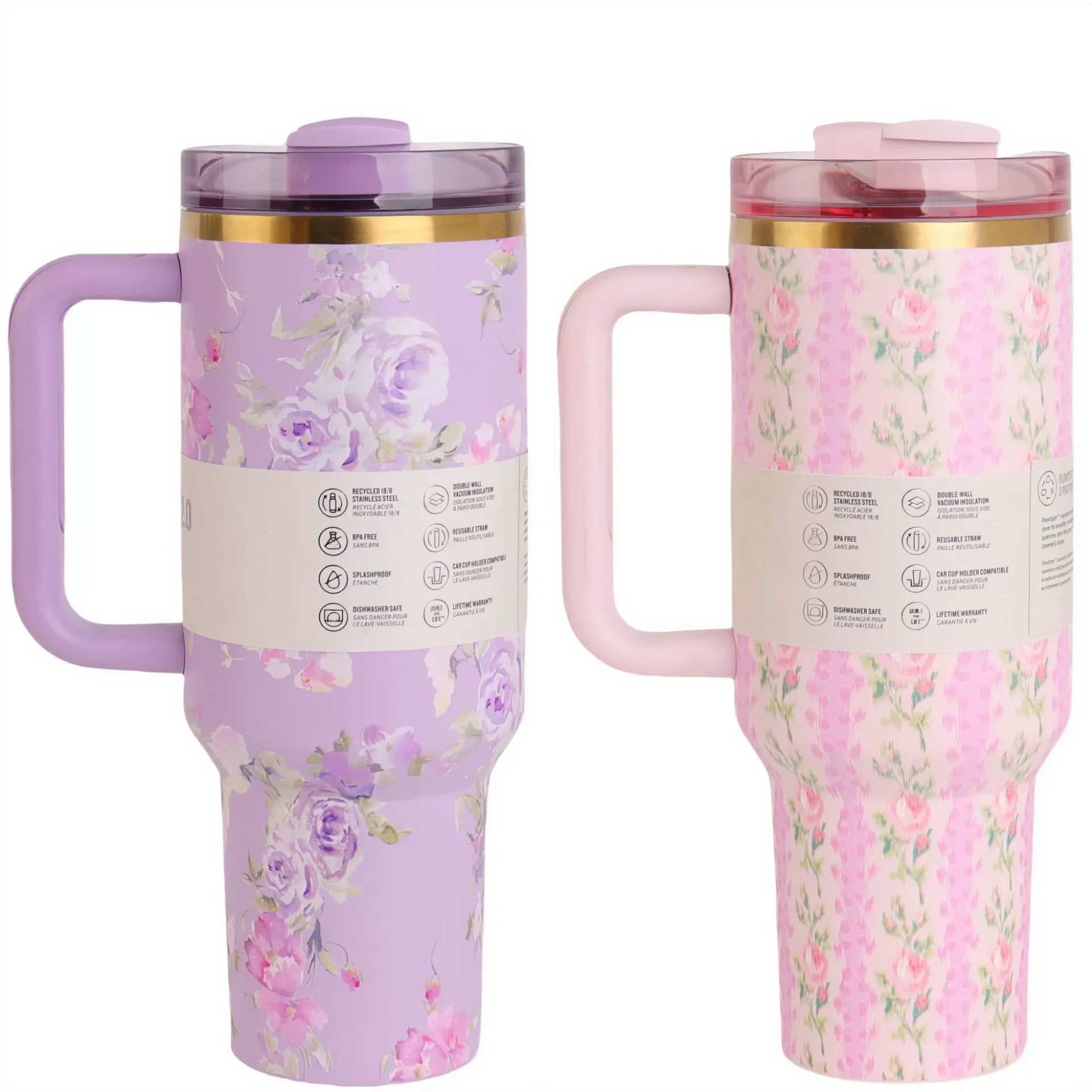 New Style 2nd Generation 40oz Stainless Steel Travel Mug – Insulated Coffee Cup for Hot & Cold Beverages