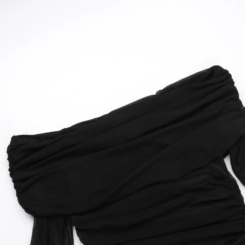 Trendix Off Shoulder Patchwork Dress Sexy Lace Backless Slim Long Sleeve Maxi Dresses Women's Beach Party Elegant Evening Dress