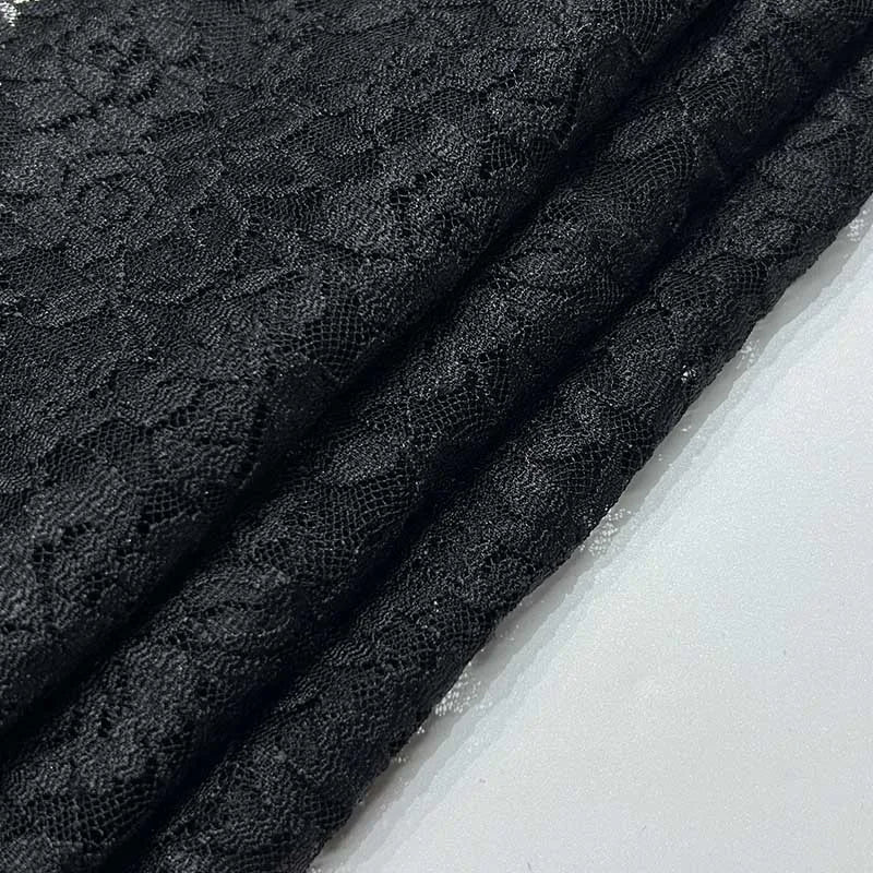 Trendix Sexy Lace See Through Dress Women's Solid Long Sleeve O Neck Elegant Evening Dresses Fashion Hollow Beach Party Dress