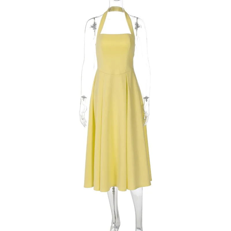 Trendix Fashion Elegant Maxi Dress For Women Summer Sleeveless High Waist Off Shoulder Long Dresses Street Casual Party Dress