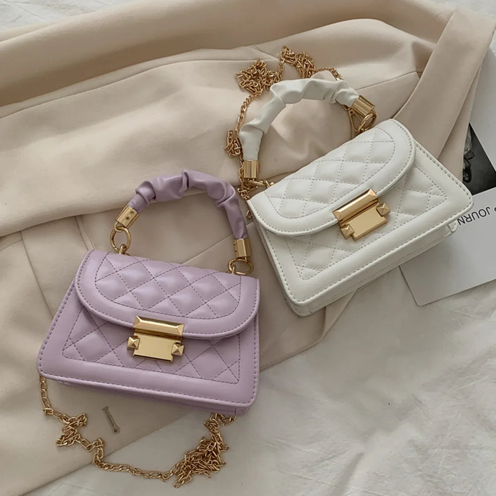 "Pastel Dreams" Ruched Top-Handle Handbag