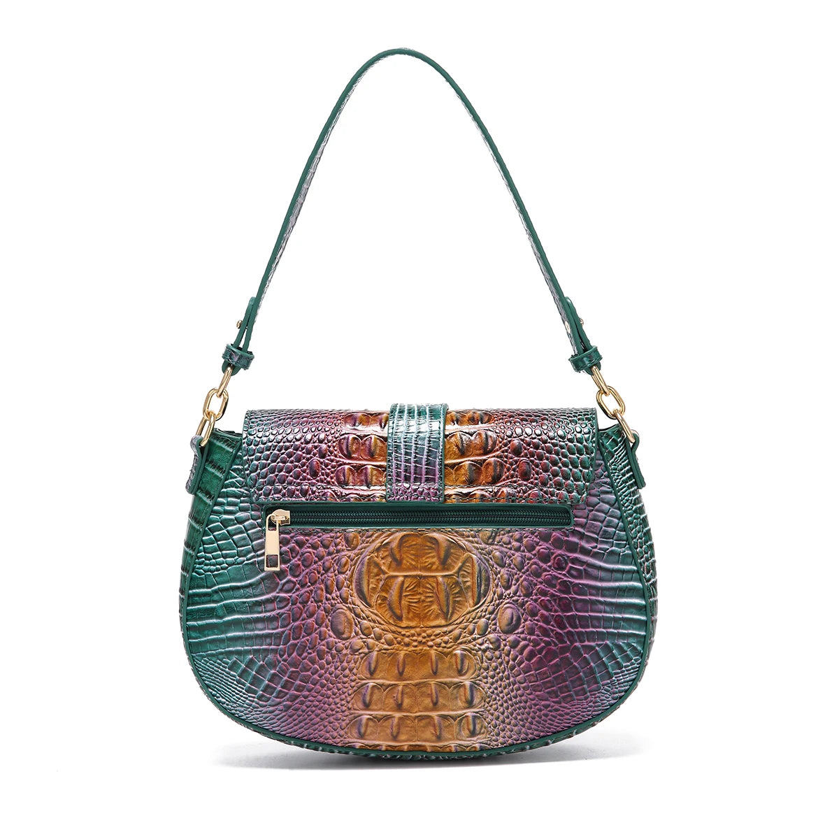"Chameleon Croc" Satchel Bag