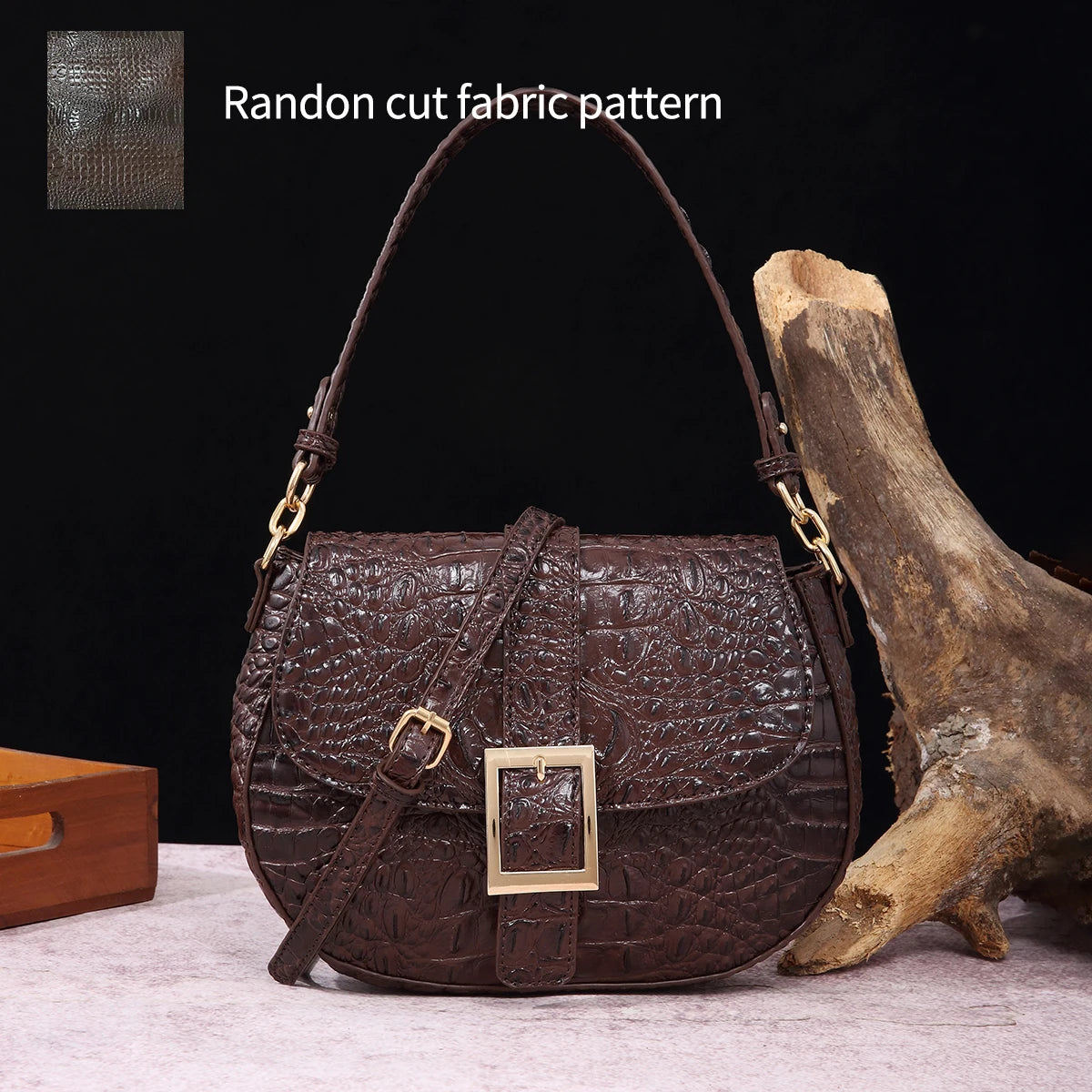 "Chameleon Croc" Satchel Bag