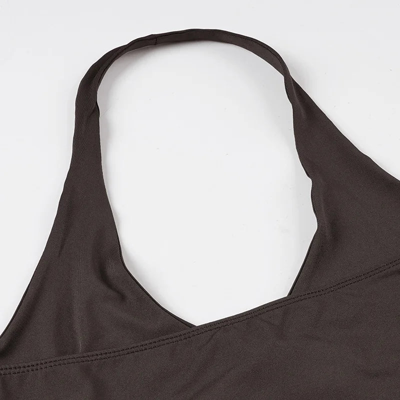 Trendix Bodycon Tank Tops 2 Piece Sets Women Summer Slim Solid Sports Yoga Shorts Ladies Street Sexy Deep V Neck Crop Top Suits