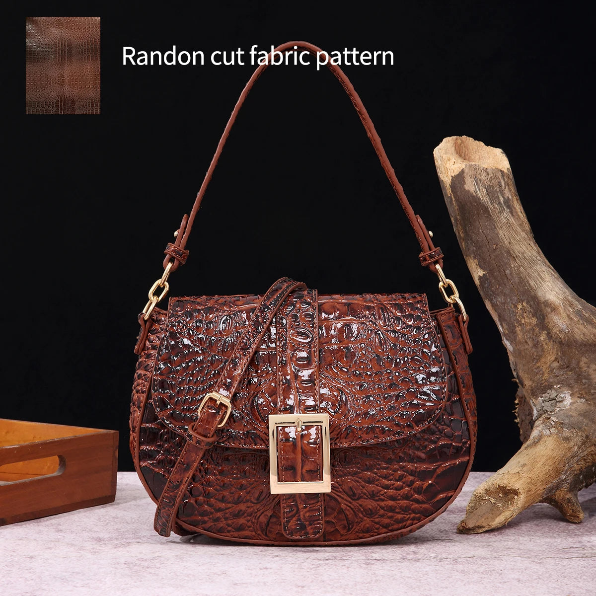 "Chameleon Croc" Satchel Bag