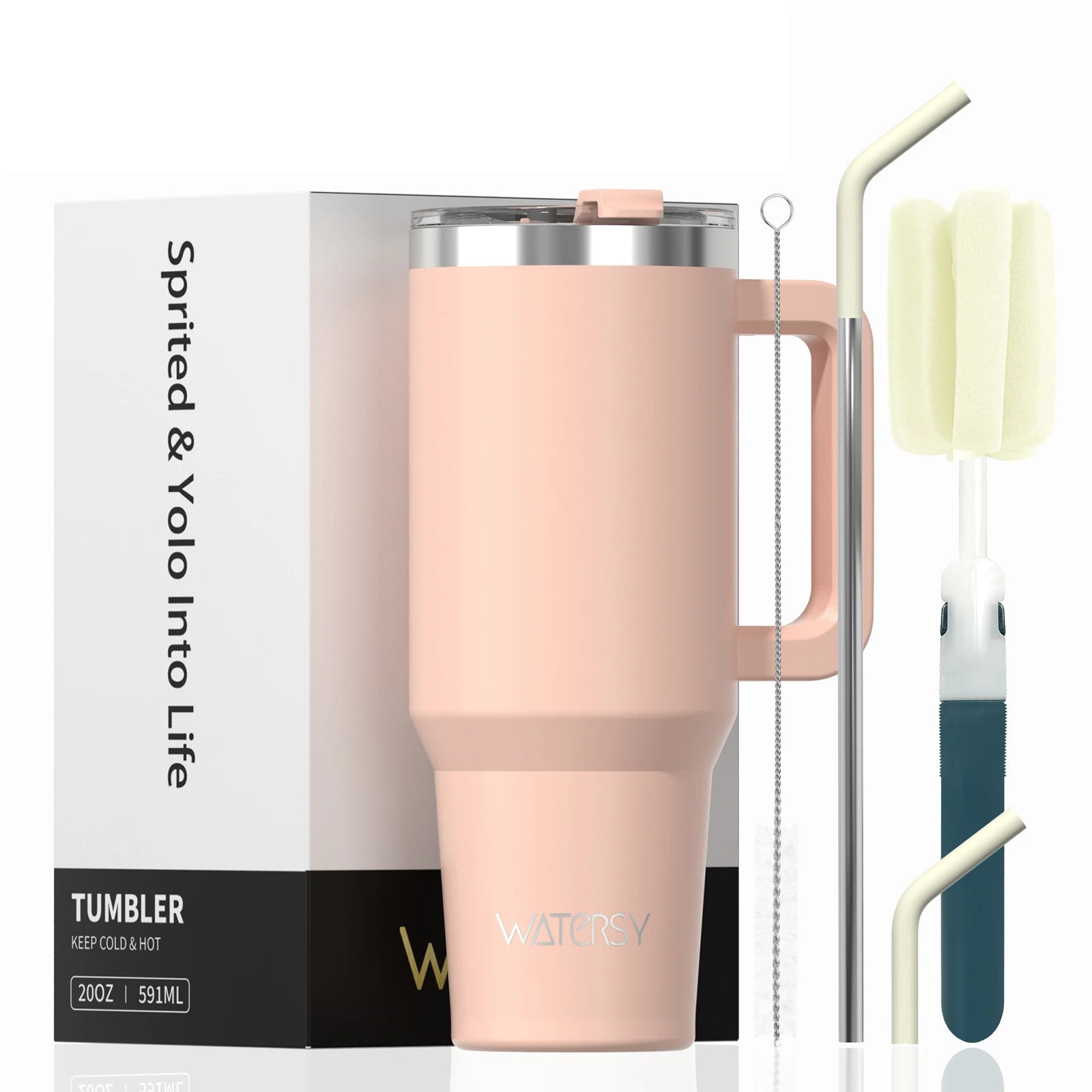 30/40oz Tumbler With Handle and Straw Large Capacity Stainless Steel Thermal Cup for Coffee Double Vacuum Insulated Mug